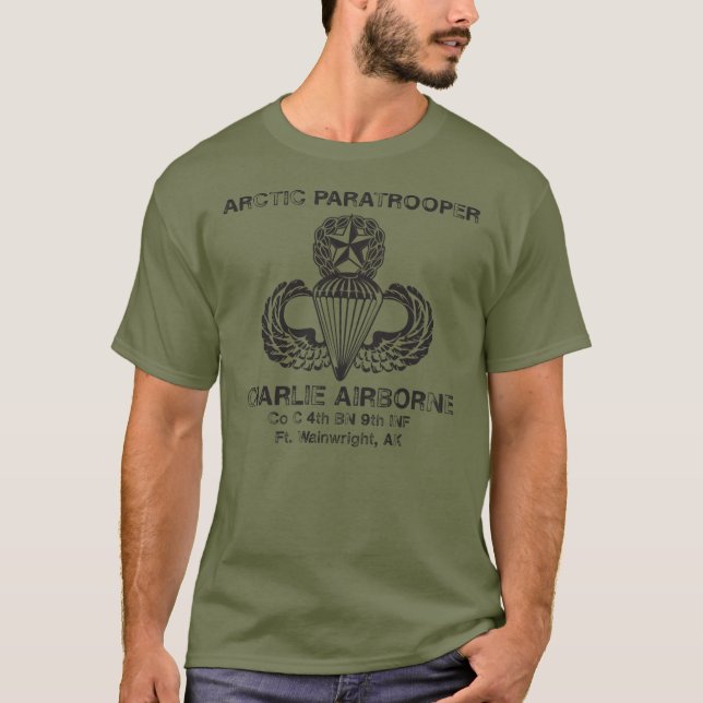 Charlie Airborne OD Green T-Shirt (Front)