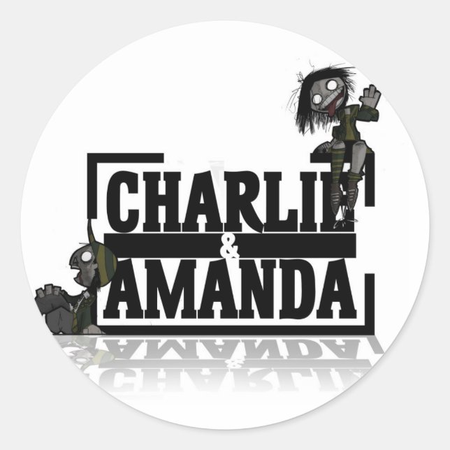 Charlie & Amanda Lrg Logo Sticker (Front)
