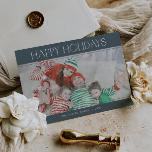 CHARLIE Blue Happy Holidays Xmas Photo Christmas Holiday Card
