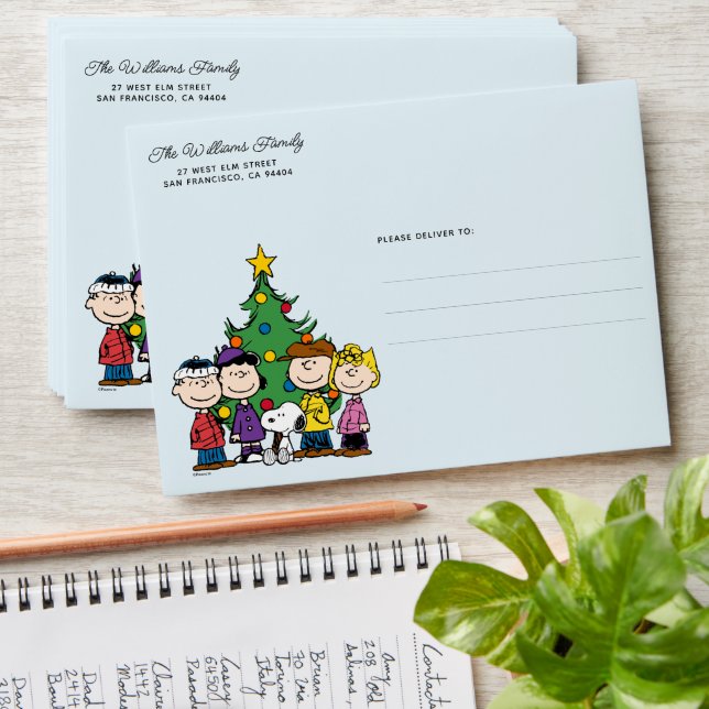 Charlie Brown and Friends Christmas Party Envelope (Stacked)