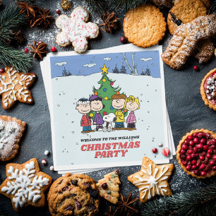 Charlie Brown and Friends Christmas Party Napkin