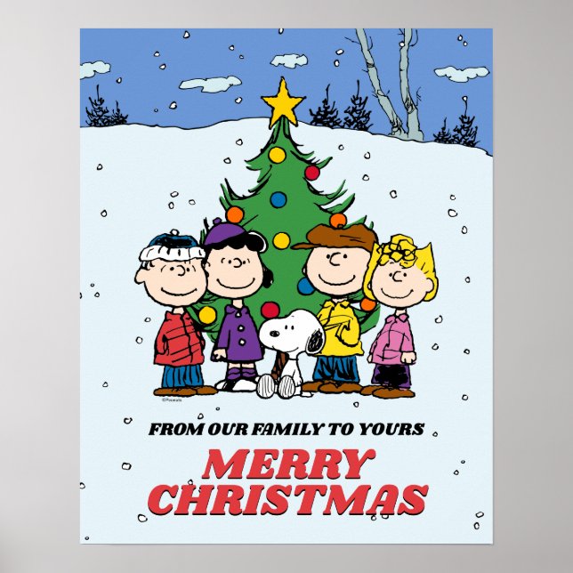Charlie Brown and Friends Christmas Poster (Front)