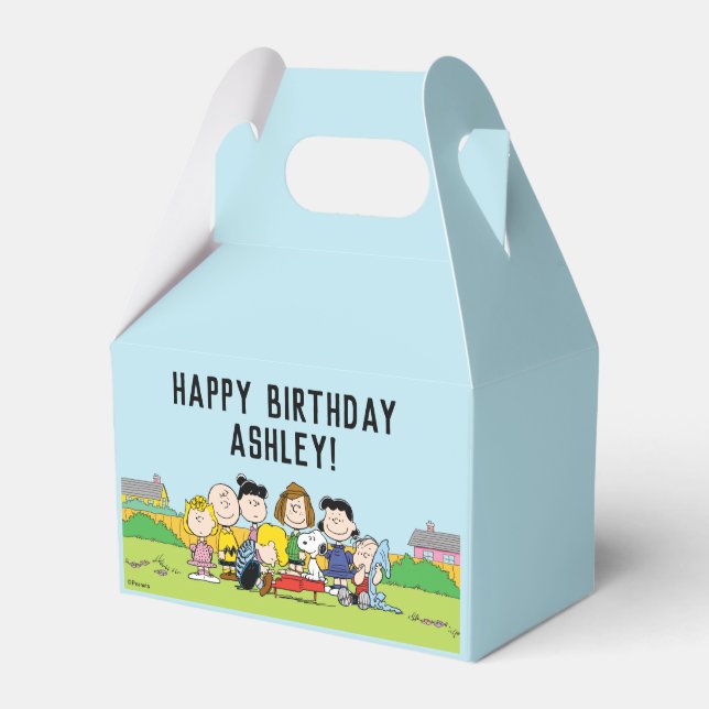  Charlie Brown and Gang Birthday Favour Box (Front Side)