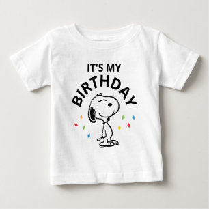 Charlie Brown and Gang Confetti Birthday Baby T-Shirt