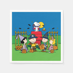 Charlie Brown and Gang Halloween Party Napkin