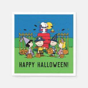 Charlie Brown and Gang Halloween Party Napkin