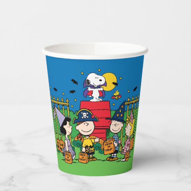 Charlie Brown and Gang Halloween Party Paper Cups (Left)