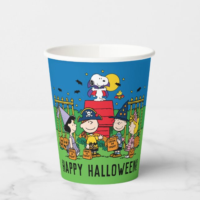 Charlie Brown and Gang Halloween Party Paper Cups (Left)