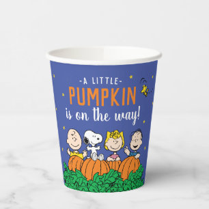 Charlie Brown and Gang Pumpkin Baby Shower Paper Cups