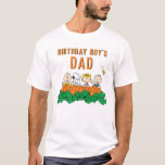 Charlie Brown and Gang Pumpkin Birthday Dad T-Shirt<br><div class="desc">Show your pride and wear this shirt to your child's Peanuts themed Birthday Party.</div>