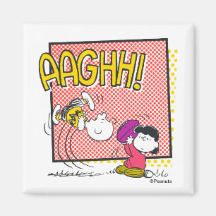 Charlie Brown and Lucy Football Comic Graphic Magnet