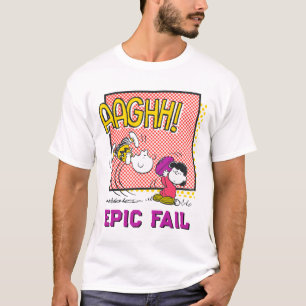 Charlie Brown and Lucy Football Comic Graphic T-Shirt