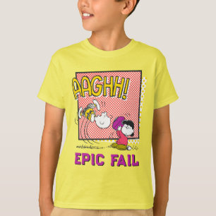 Charlie Brown and Lucy Football Comic Graphic T-Shirt