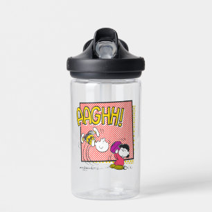 Charlie Brown and Lucy Football Comic Graphic Water Bottle