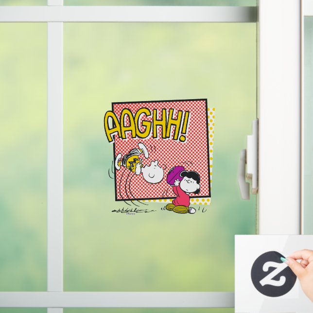 Charlie Brown and Lucy Football Comic Graphic Window Cling (Home)