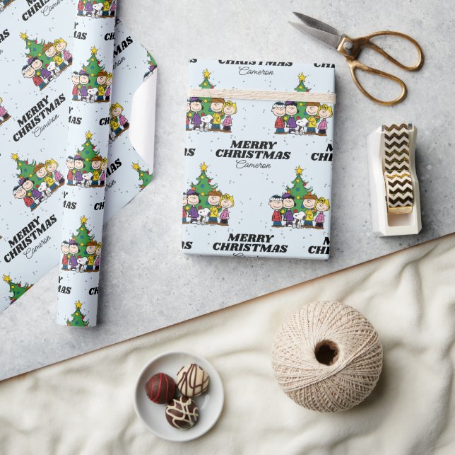 Charlie Brown & Friends Christmas | Add Your Name Wrapping Paper (Crafts)