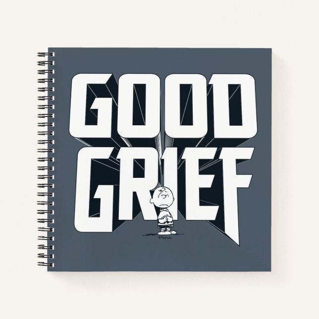 Charlie Brown "Good Grief" Rock Band Tee Graphic Notebook (Front)