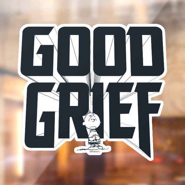Charlie Brown "Good Grief" Rock Band Tee Graphic Window Cling (Sheet 2)