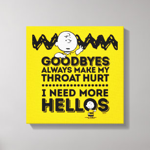 Charlie Brown Goodbyes and Hellos Canvas Print