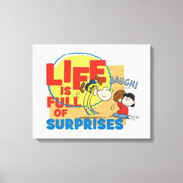 Charlie Brown & Lucy - Life is Full of Surprises Canvas Print (Front)
