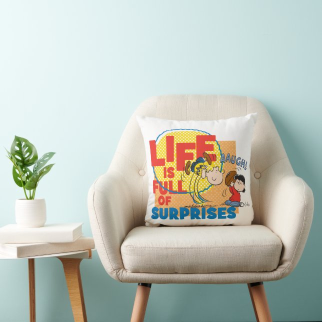 Charlie Brown & Lucy - Life is Full of Surprises Cushion (Chair)
