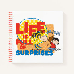 Charlie Brown & Lucy - Life is Full of Surprises Notebook