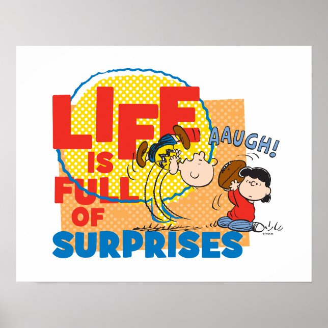 Charlie Brown & Lucy - Life is Full of Surprises Poster (Front)
