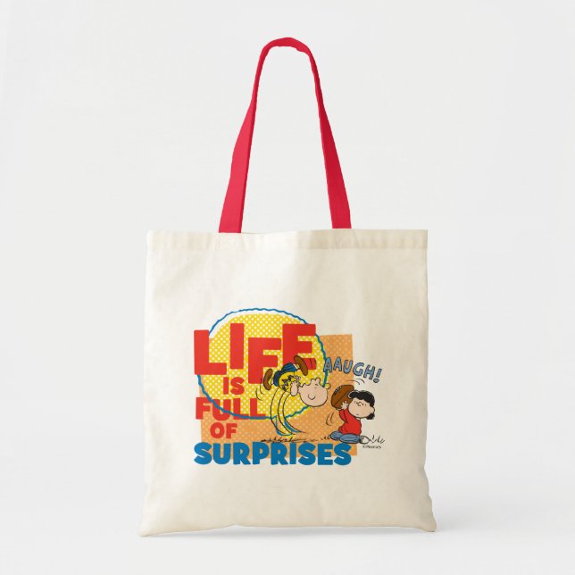 Charlie Brown & Lucy - Life is Full of Surprises Tote Bag (Front)
