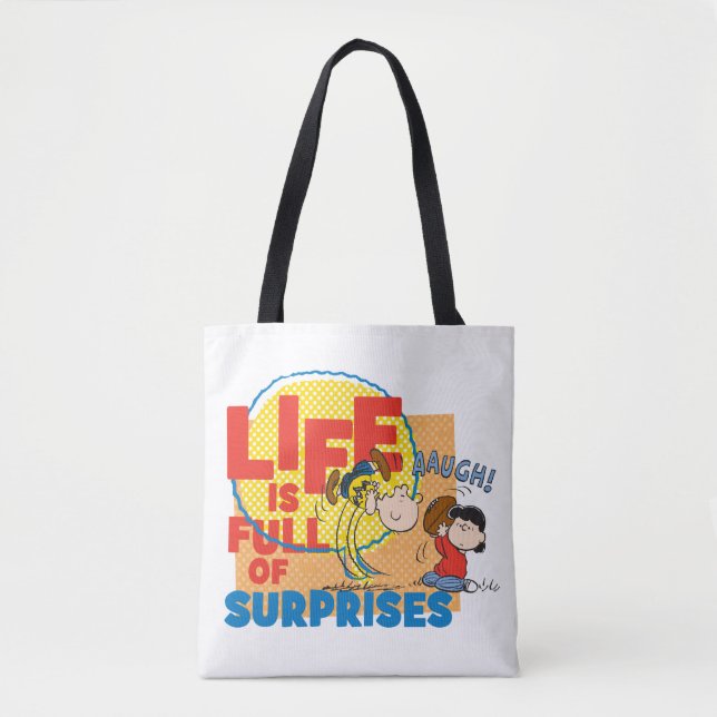 Charlie Brown & Lucy - Life is Full of Surprises Tote Bag (Front)