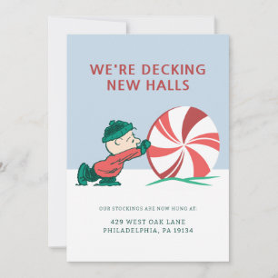 Charlie Brown   Rolling Into the Holiday Season Card