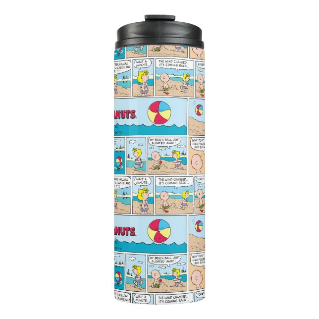 Charlie Brown & Sally At The Beach Thermal Tumbler (Front)