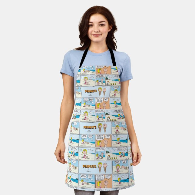 Charlie Brown & Sally Ice Cream At The Beach Apron (Worn)