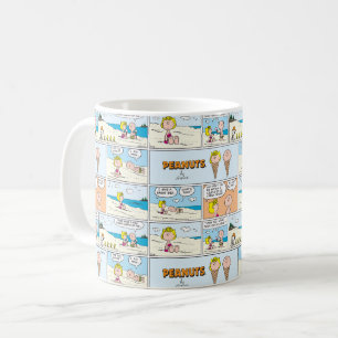 Charlie Brown & Sally Ice Cream At The Beach Coffee Mug