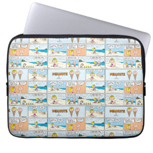 Charlie Brown & Sally Ice Cream At The Beach Laptop Sleeve