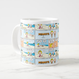 Charlie Brown & Sally Ice Cream At The Beach Large Coffee Mug