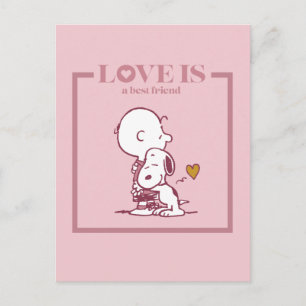 Charlie Brown & Snoopy - Love is a Best Friend Postcard