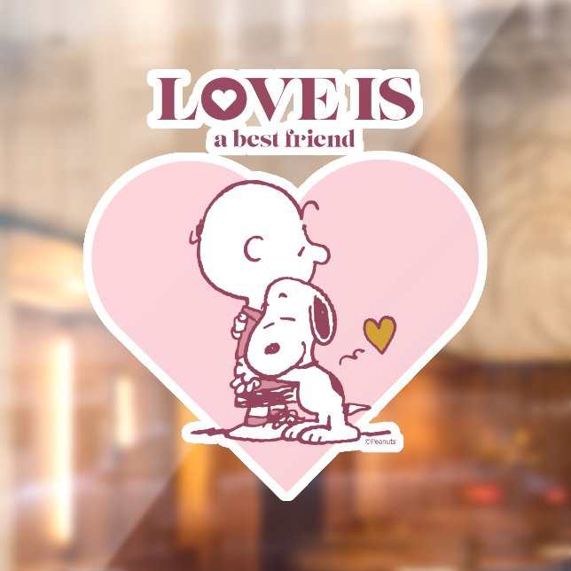Charlie Brown & Snoopy - Love is a Best Friend Window Cling (Sheet 2)