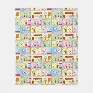 Charlie Brown, Snoopy & Sally   Ice Cream Fleece Blanket