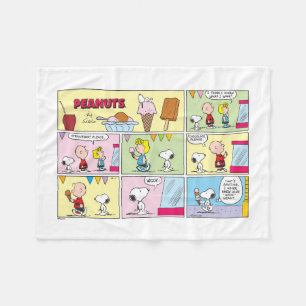 Charlie Brown, Snoopy & Sally   Ice Cream Fleece Blanket