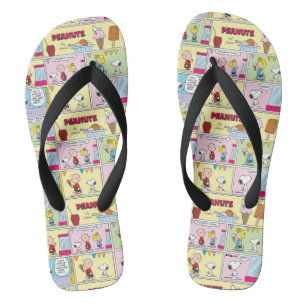 Charlie Brown, Snoopy & Sally   Ice Cream Flip Flops