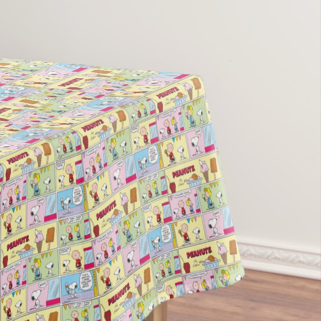 Charlie Brown, Snoopy & Sally | Ice Cream Tablecloth (In Situ)