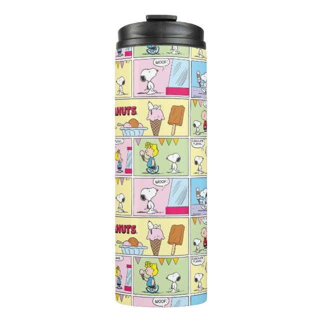 Charlie Brown, Snoopy & Sally | Ice Cream Thermal Tumbler (Front)