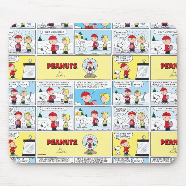 Charlie Brown | Snow Globe Mouse Mat (Front)