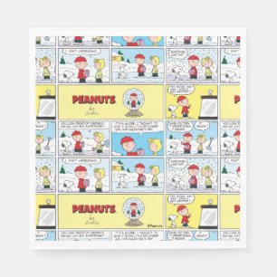 Charlie Brown   Snow Globe Napkin
