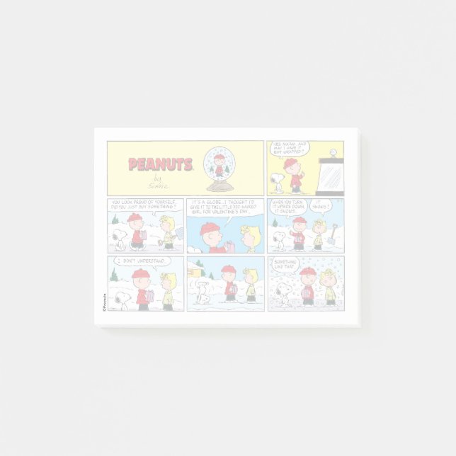 Charlie Brown | Snow Globe Post-it Notes (Front)