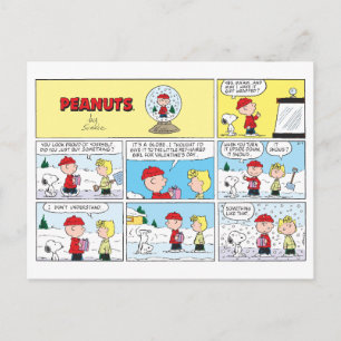 Charlie Brown   Snow Globe Postcard