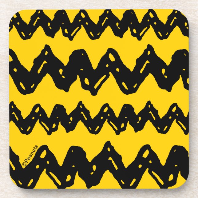 Charlie Brown Zig Zag Pattern Coaster (Front)