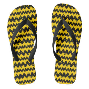 Charlie Brown Zig Zag Pattern Flip Flops