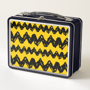 Charlie Brown Zig Zag Pattern Metal Lunch Box