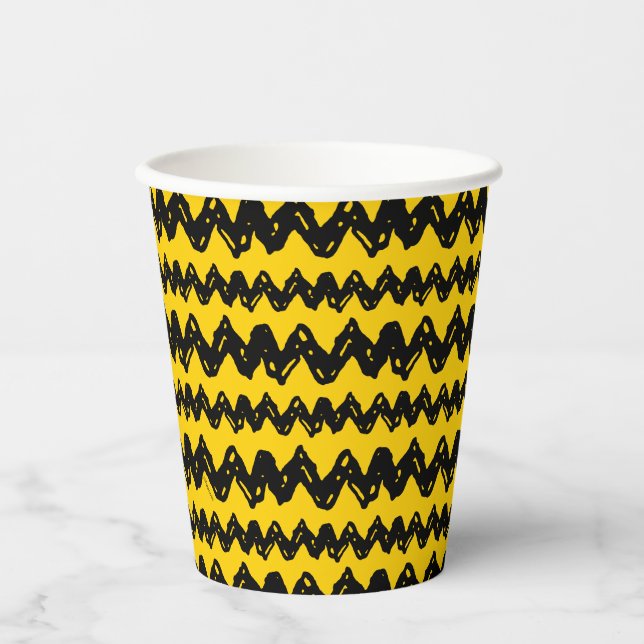 Charlie Brown Zig Zag Pattern Paper Cups (Front)
